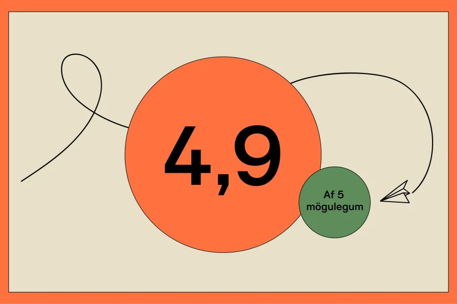 Heildareinkunn 4,9 af 5 mögulegum