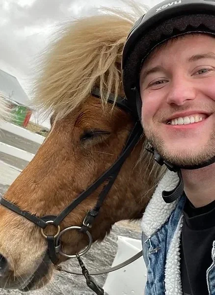 Kacper og hestur